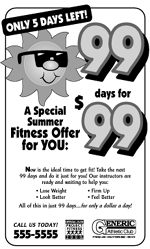 Cap ad with countdown